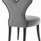 Leandra Dining Chair 742 Set of 2 Grey Velvet Fabric - Meridian