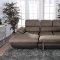 Dana Sectional Sofa CM6582 in Ash Brown Faux Nubuck Fabric