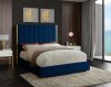 Becca Bed in Navy Velvet Fabric by Meridian w/Options