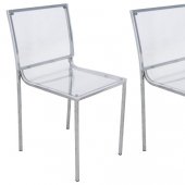 Almeda Set of 4 Dining Chairs ACR19CL in Clear by LesiureMod