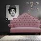 Antonia Settee in Dusty Rose Velvet Fabric