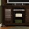 Amaretto Finish Stylish Corner Entertainment Unit