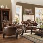 Versailles Sofa in Light Brown PU 52100 by Acme w/Optional Items