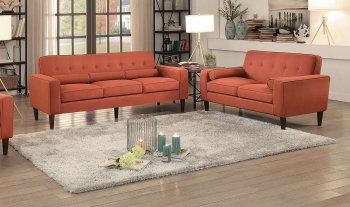 Corso Sofa 8250RN in Burnt Orange by Homelegance w/Options [HES-8250RN-Corso]