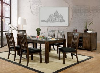 Scranton 7Pc Dining Table CM3410T in Walnut w/Options [FADS-CM3410-Scranton]