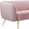 Harlow Sofa 685 in Pink Velvet Fabric by Meridian w/Options