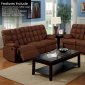 Chocolate Microfiber Modern Reclining Sofa & Loveseat Set