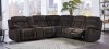 U9867 Motion Sectional Sofa in Brown Fabic by Global