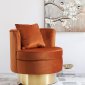 Kendra Accent Chair 576 in Cognac Velvet by Meridian