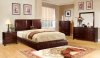 CM7027BR Webster Bedroom w/Brown Padded Platform Bed & Options