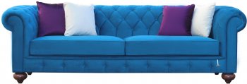 Chester Sofa in Blue Fabric by Casamode w/Options [CMS-Chester Blue]