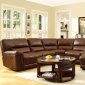 Blythe Motion Sectional Sofa 9606 in Brown by Homelegance