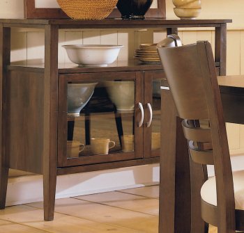 Low Sheen Espresso Finish Casual Contemporary Server [HEBU-628-40]