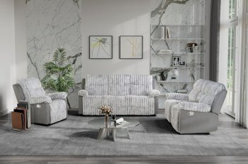 U6028 Motion Sofa & Loveseat Set in Gray Corduroy by Global [GFS-U6028 Gray]