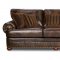 Walnut Bonded Leather Traditional Sofa & Loveseat Set w/Options