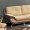 Cappuccino & Chocolate Bonded Leather Modern 7025 Sofa w/Options