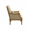 Daesha Accent Chair 50838 in Beige Fabric & Antique Gold by Acme