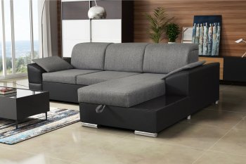 Marcel Sectional Sofa in Gray Fabric by Skyler Design [SKSS-Marcel-Gray]