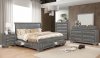 Brandt Bedroom CM7302GY in Gray w/Storage Footboard & Options