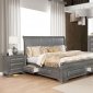 Brandt Bedroom CM7302GY in Gray w/Storage Footboard & Options