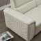 U9460 Sofa in Blanche White Leather Gel by Global w/Options