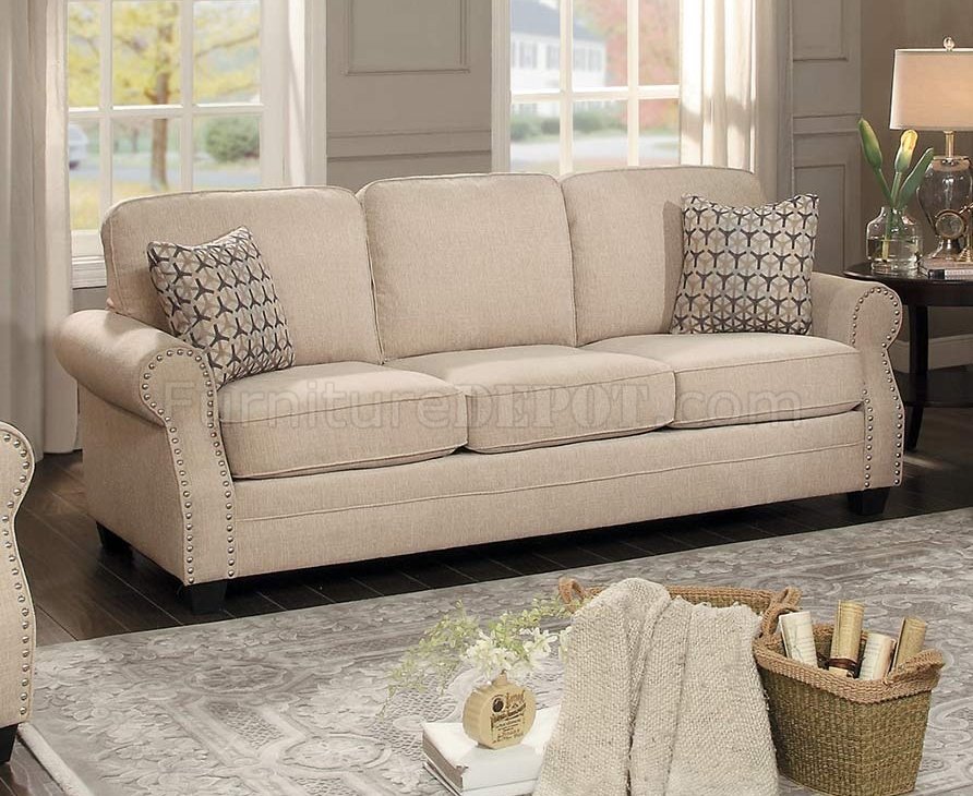 Bechette Sofa 8204 in Natural Fabric by Homelegance w/Options