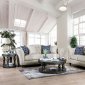 Porth Sofa SM2667-SF in Ivory Linen-Like Fabric w/Options