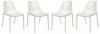 Clover Set of 4 Dining Chairs CL17W in White by LeisureMod