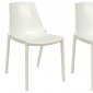 Clover Set of 4 Dining Chairs CL17W in White by LeisureMod