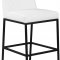 Bryce Bar Stool 919 Set of 2 in White Faux Leather by Meridian