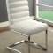 Yasmin Dinette Table CM3381T in Chrome w/Optional White Chairs