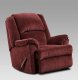 Wine Fabric Modern Elegant Chaise Rocker Recliner