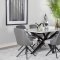 Paulita Dining Room 5Pc Set 110711 White & Gunmetal by Coaster