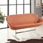 Wing Loveseat in Orange Fabric by Modway