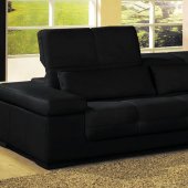 Black, Ivory or Brown Full Leather Modern Sectional Sofa