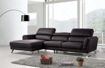 Doss Sectional Sofa 9214 in Black Eco-Leather by VIG [VGSS-9214 Doss Black]