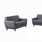 Corsair Sofa Set 3Pc in Grey Fabric by VIG