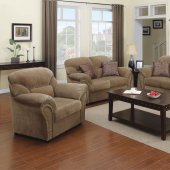 51950 Patricia Sofa in Light Brown Velvet by Acme w/Options