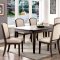 Haylee CM3193T Dining 7Pc Set in Wire-Brushed Brown w/Options