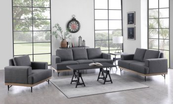 Kester Sofa 509187 in Charcoal Fabric by Coaster w/Options [CRS-509187-Kester]