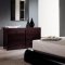 Dark Wenge Finish Modern Bedroom Set w/Curved Platform Bed