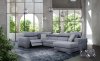 Quartz Power Motion Sectional Sofa in Grey Fabric by ESF