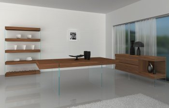 Elm Dining Table in Walnut by J&M w/Options [JMDS-Elm]