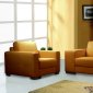 Tobacco Full Thick Leather Modern Sofa w/Options