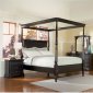 Dark Espresso Classic Bedroom with Canopy Bed