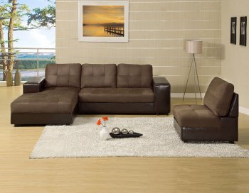 CM6588 Aspen Sectional Sofa in Microfiber & Leatherette [FASS-CM6588 Aspen]