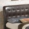 G2595 Upholstered Bed in Dark Brown Leatherette by Glory