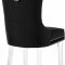 Miley Dining Chair 746 Set of 2 Black Velvet Fabric by Meridian