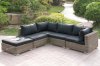 417 Outdoor Patio 5Pc Sectional Sofa Set by Poundex w/Options