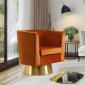 Bellagio Set of 2 Accent Chairs 581 in Cognac Velvet by Meridian